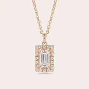 Gold necklace with lab created diamonds GRACIE Thumbnail
