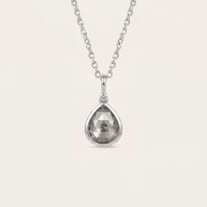Gold necklace with salt and pepper diamond PERRY Thumbnail