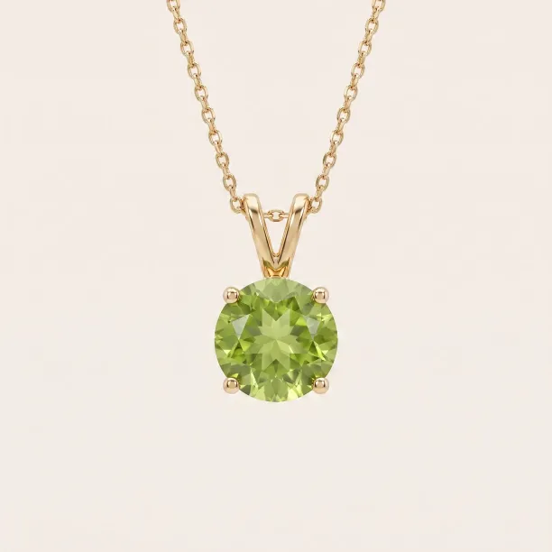 Gold peridot pendant LAOISE Image