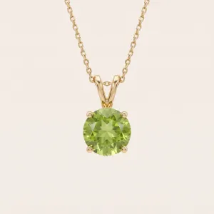 Gold peridot pendant LAOISE