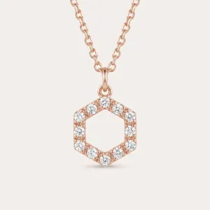 Elegant hexagon lab-grown diamond necklace MARION