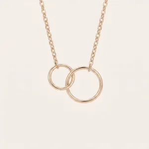 Minimalist gold necklace with rings VOVET