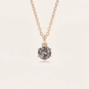 Minimalist gold pendant with salt and pepper diamond SALO