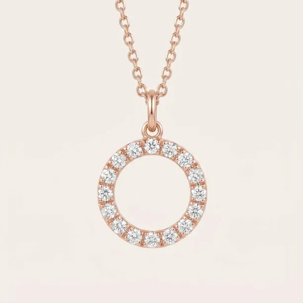 Circle lab-grown diamond necklace REESE Image