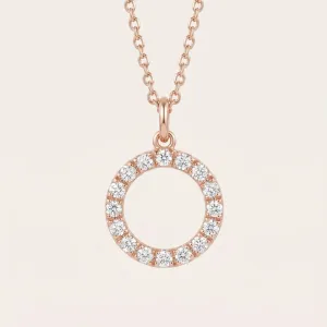 Circle lab-grown diamond necklace REESE