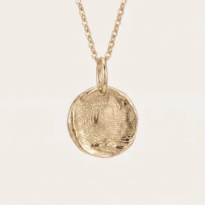 Gold necklace with custom fingerprint PALMER