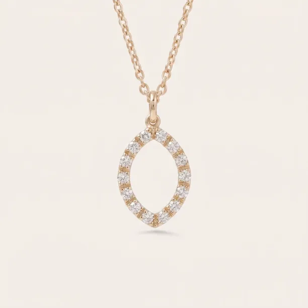Marquise lab-grown diamond necklace HAILEY Image