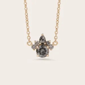 Gold neklace with salt and pepper diamonds ASTRAL
