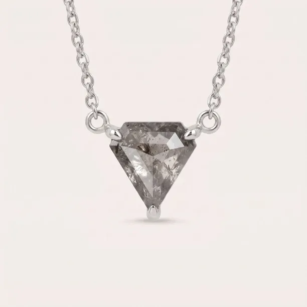 Gold necklace with superman salt and pepper diamond CANBERRA Image