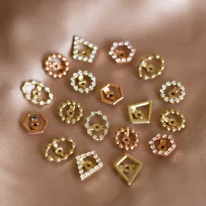 Lab grown diamond earrings with interchangeable gemstone FLORES Thumbnail