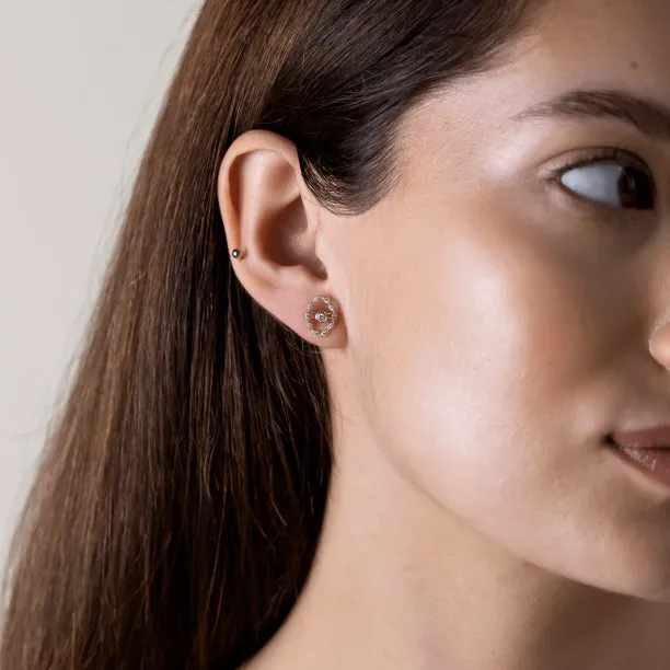 Modular lab grown diamond earrings BANKSY Image