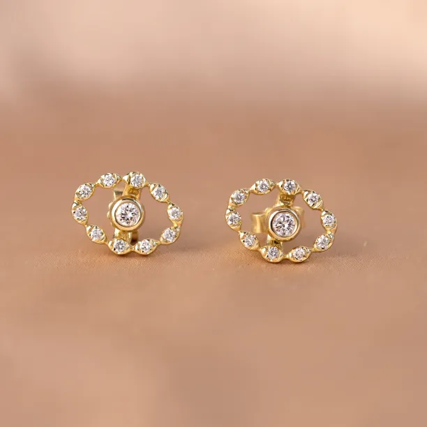 Modular lab grown diamond earrings BANKSY Image