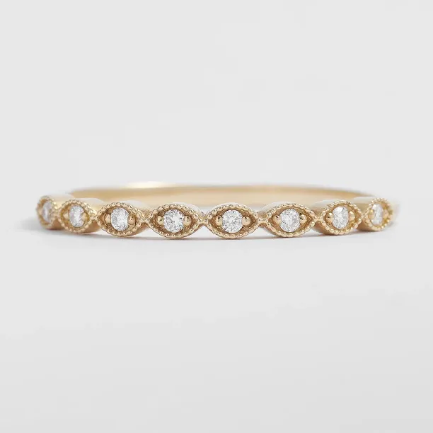 Elegant half eternity ring with diamonds CHRISTIE Image