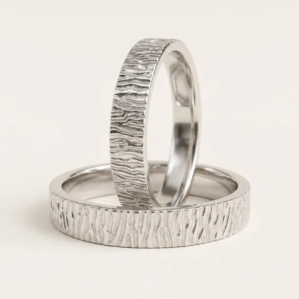 Unusual wedding rings with engravings RILLY Image