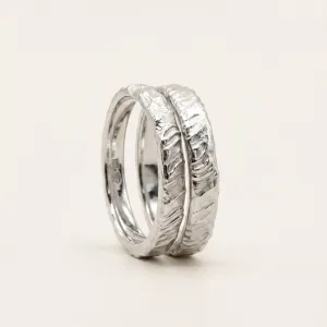 Unconventional wedding rings with texture TRACY Thumbnail