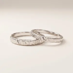 Unconventional wedding rings with texture TRACY Thumbnail
