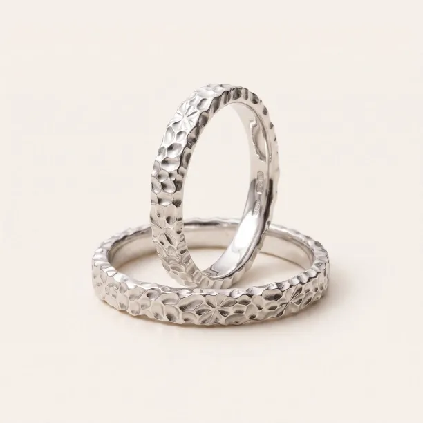 Unique wedding rings with an irregular surface SPARKIE Image
