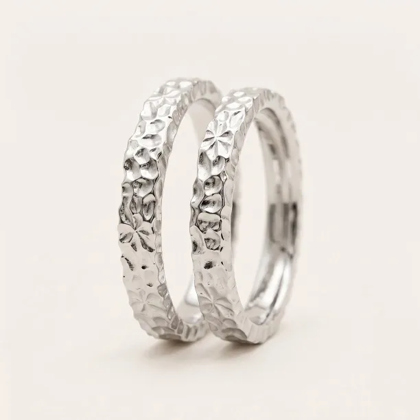 Unique wedding rings with an irregular surface SPARKIE Image