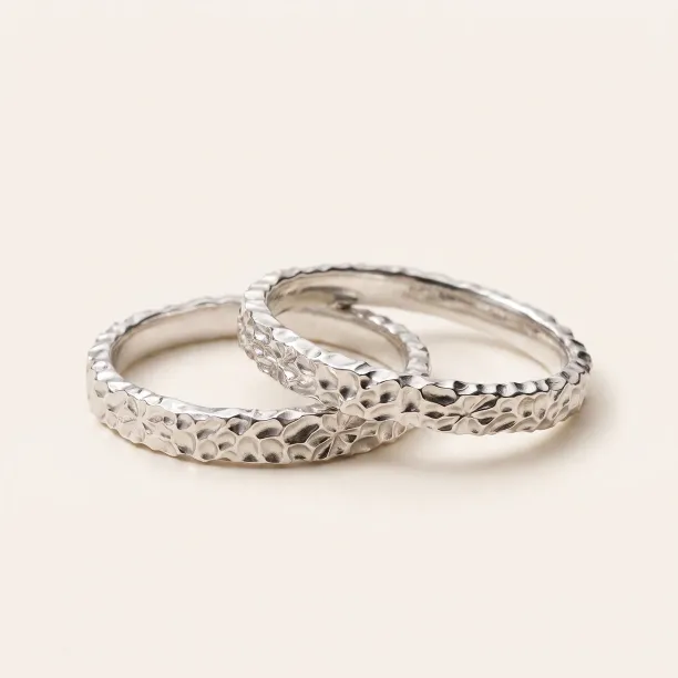 Unique wedding rings with an irregular surface SPARKIE Image