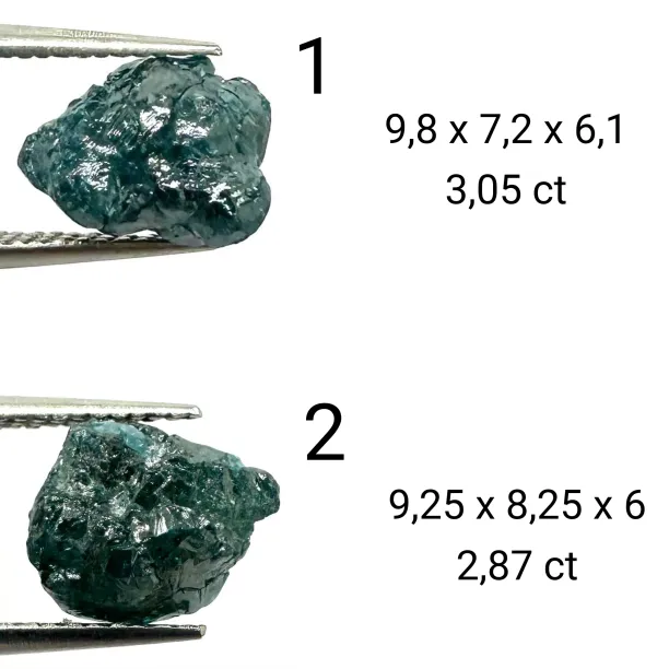 Unusual ring with blue raw diamond MARE Image