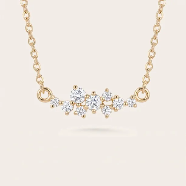 Natural diamond cluster necklace CLARCO Image
