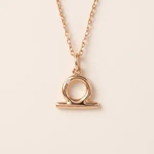 Zodiac sing diamond necklace LIBRA