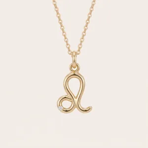 Original necklace with diamond LEO