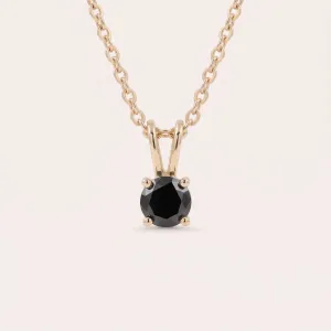Gold black diamond pendant BLADE