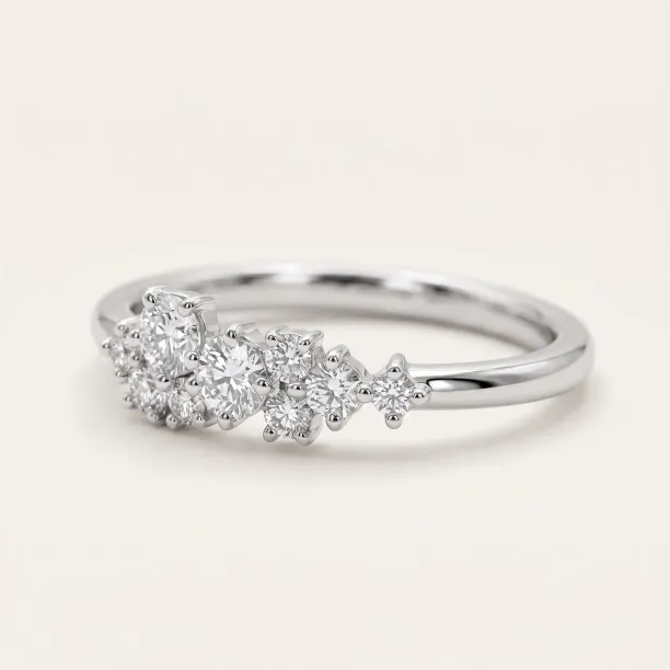 Diamond cluster ring CLARIS Image