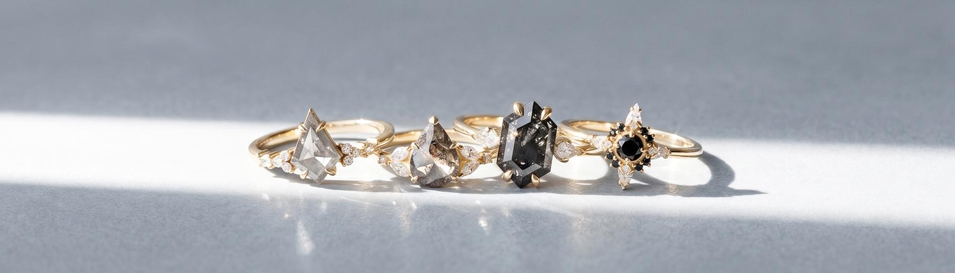 Salt and pepper diamonds — imperfect beauty as if from another universe