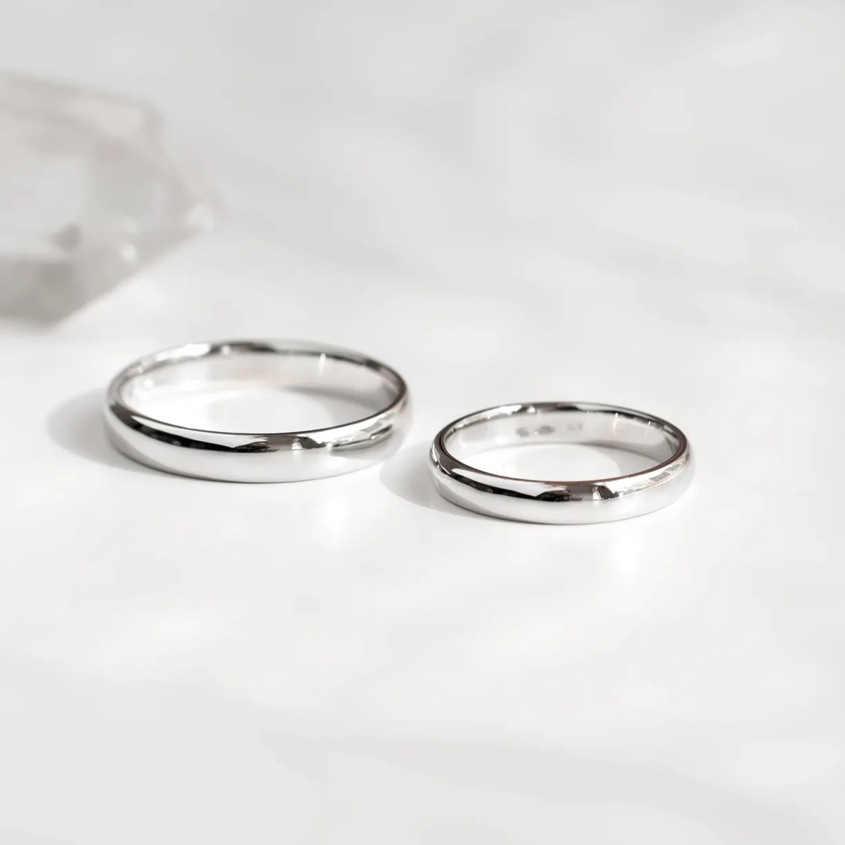 wedding rings made of white gold